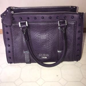 Purple Reptile Skin Studded Guess Purse